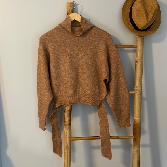 Aritzia Lorin Sweater, Tie Waist, Alpaca Wool - Picture 3 of 8